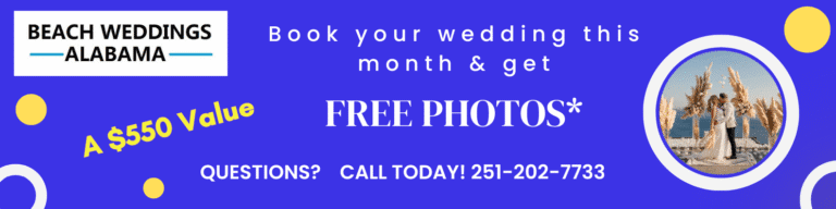 FREE PHOTOS for your beach wedding by Beach Weddings Alabama